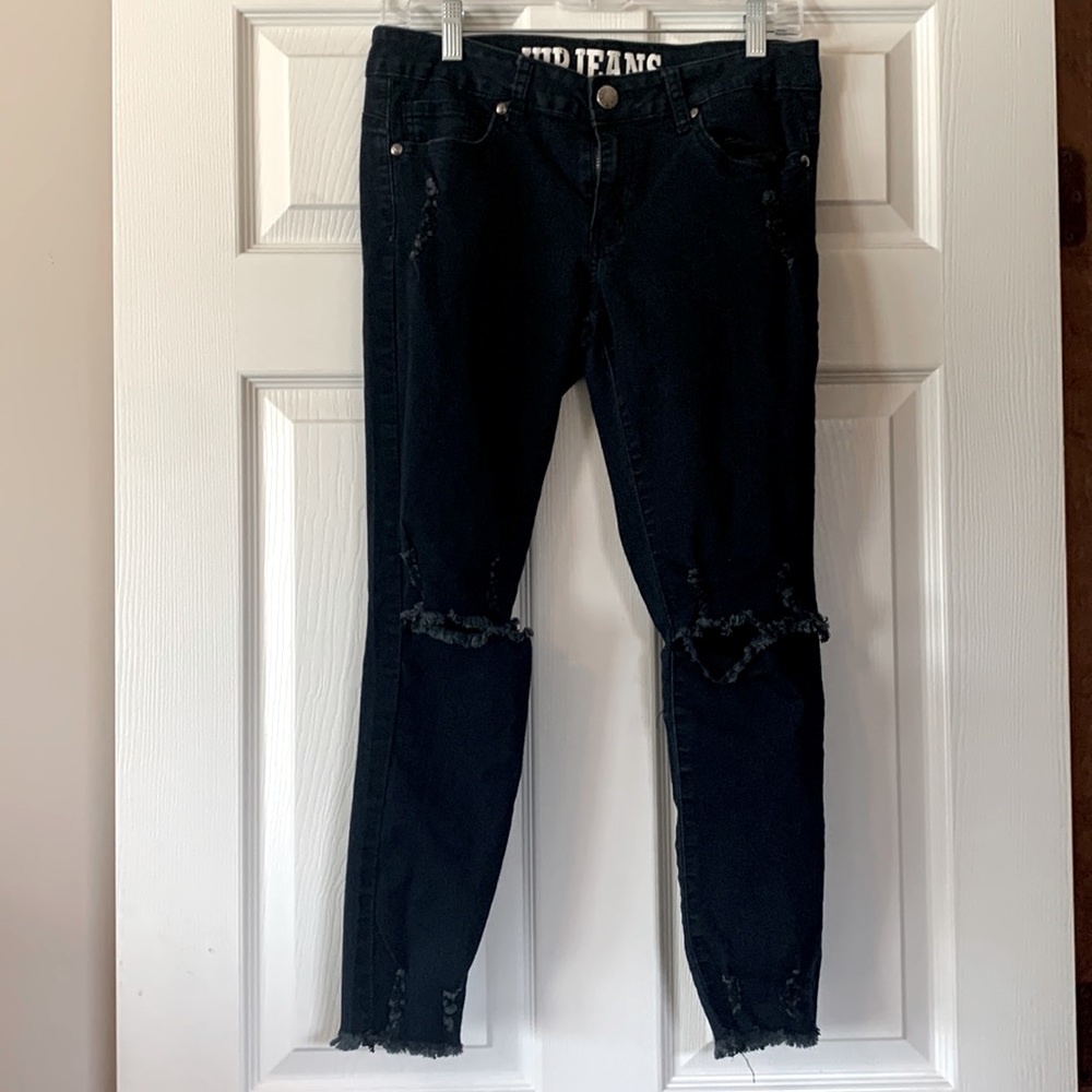 Black ripped jeans